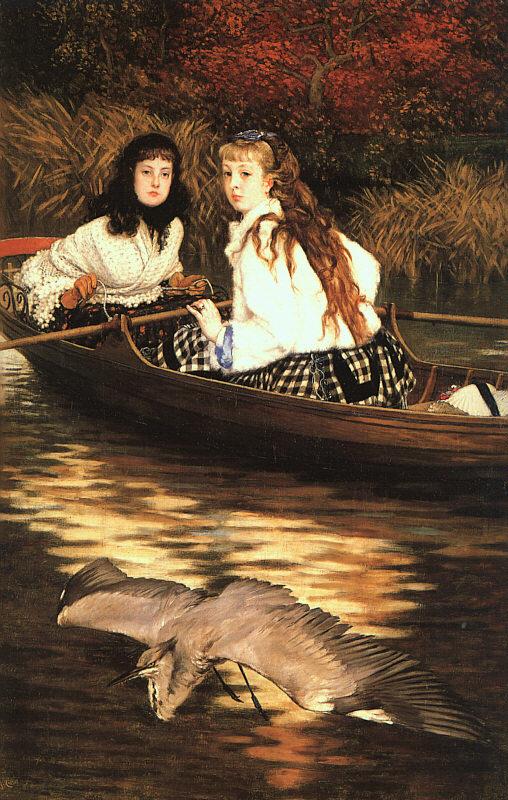 James Tissot On the Thames, a Heron Sweden oil painting art